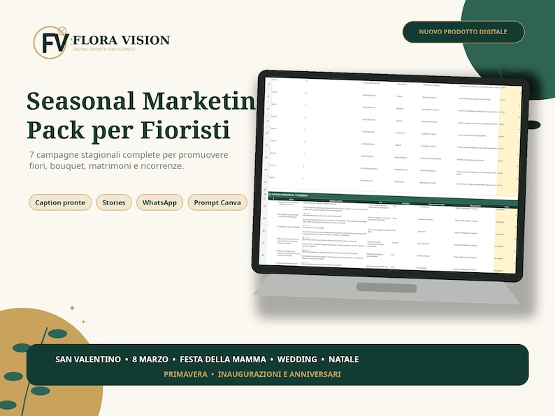 Copertina del Seasonal Marketing Pack per fioristi di Flora Vision